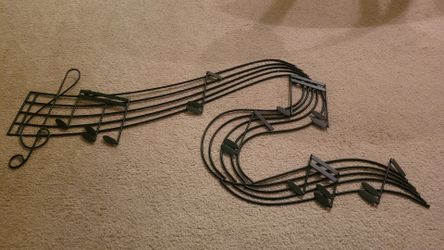 Metal Music Notes Wall Art Decor