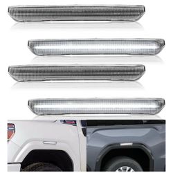 New LED Side Marker Lights Assembly for 2020 2021 2022 2023 2024 2025 GMC Sierra 2500HD 3500HD