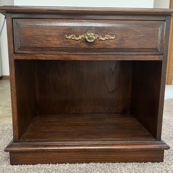 Dark Walnut brown finish Side Desk/Night stand/ Side table with drawer