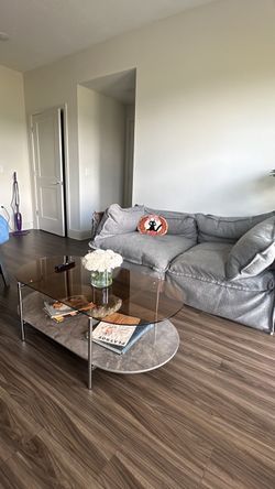 Gray Fabric Sectional Sofa