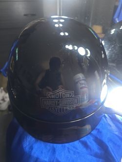 Harley Davidson Motorcycle Black Half Helmet Riding Adult Size XXL Dot S