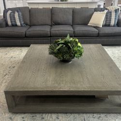 Couch - Custom Indigo Sofa + 2 Ottomans