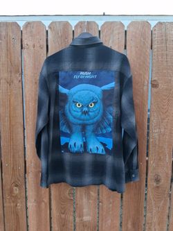 Large Flannel With Rush Back Patch