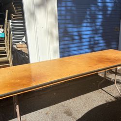 8 Ft Collapsible Wooden Tables