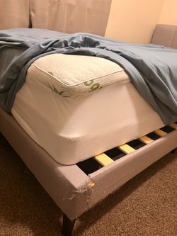 Gray Twin Bed Set - 3 PIECES