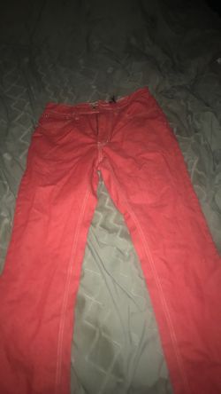Red/Coral Slim Fit Jeans