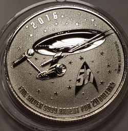 Rare 2016 Canada - Star Trek™: Enterprise NCC-1701 .999 Silver 1/4 oz  $20 Coin RCM