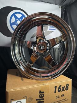18x9.0 NEW CHROME WHISTLER KR2 WHEELS/RIMS. 5X114.3