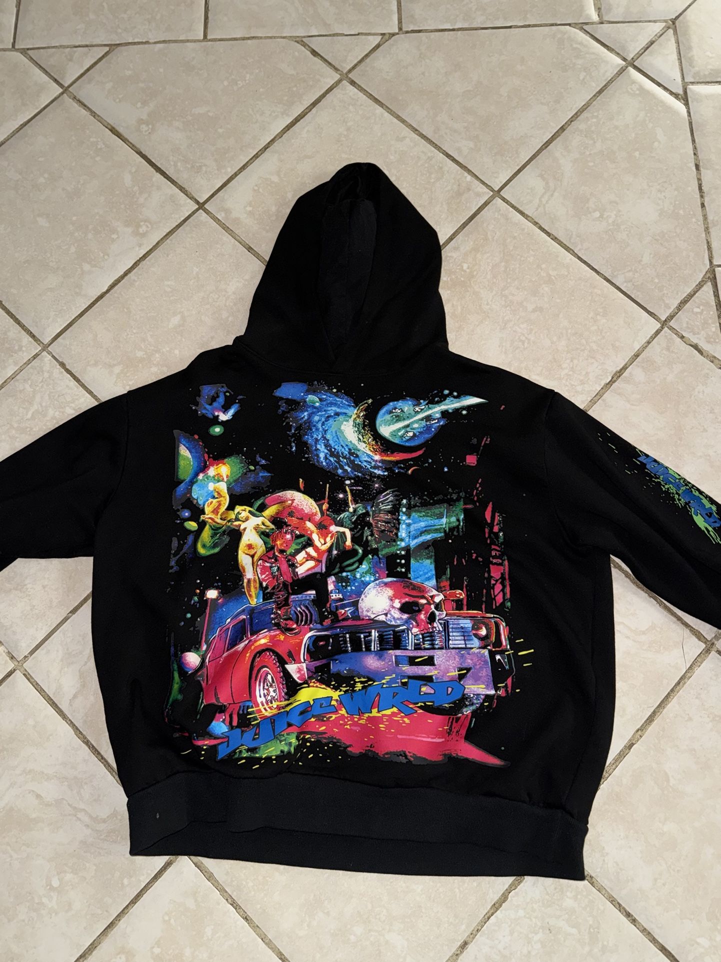 Galaxy Hoodie Black Cosmic Juice Wrld Hoodie Juice Wrld X Vlone 