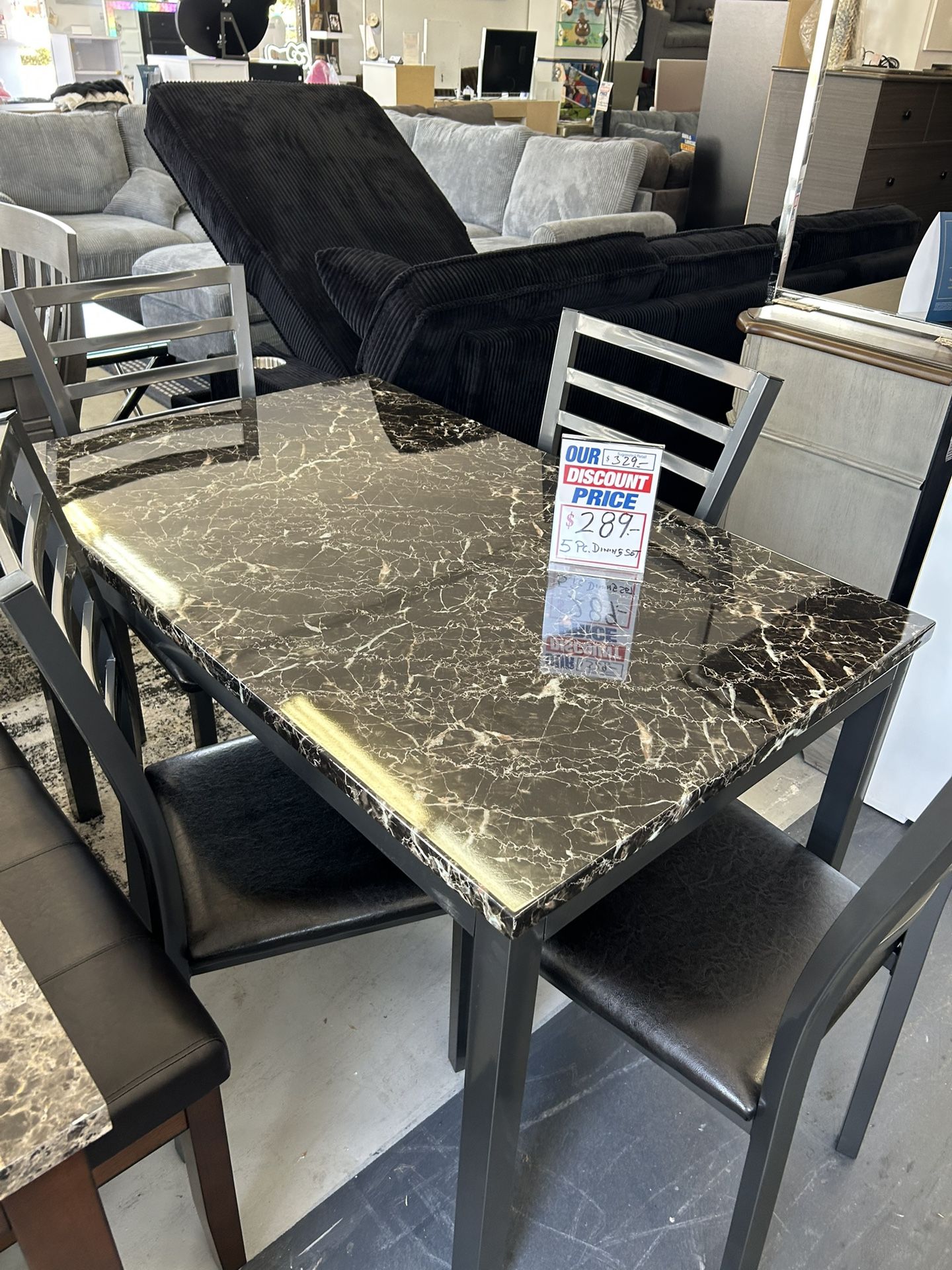 5 Piece Dining Table Set Table Is 48” X 30” X 30”H
