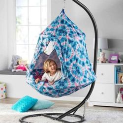 New In Box Hanging Tent/swing With Cushion/Led Lights/Storage Pockets Comes With Stand Outdoor Strap For $180