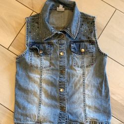 Denim Vest Peace Sign Girls Disney D-Signed Halloween sz. L.