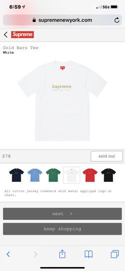 Supreme Gold Bar T-Shirt