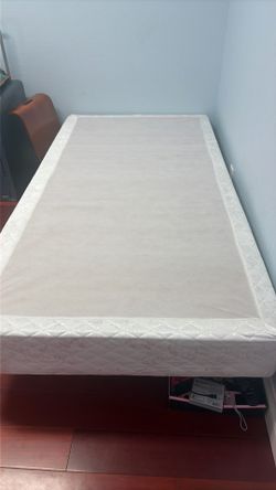 Twin bed frame and box spring