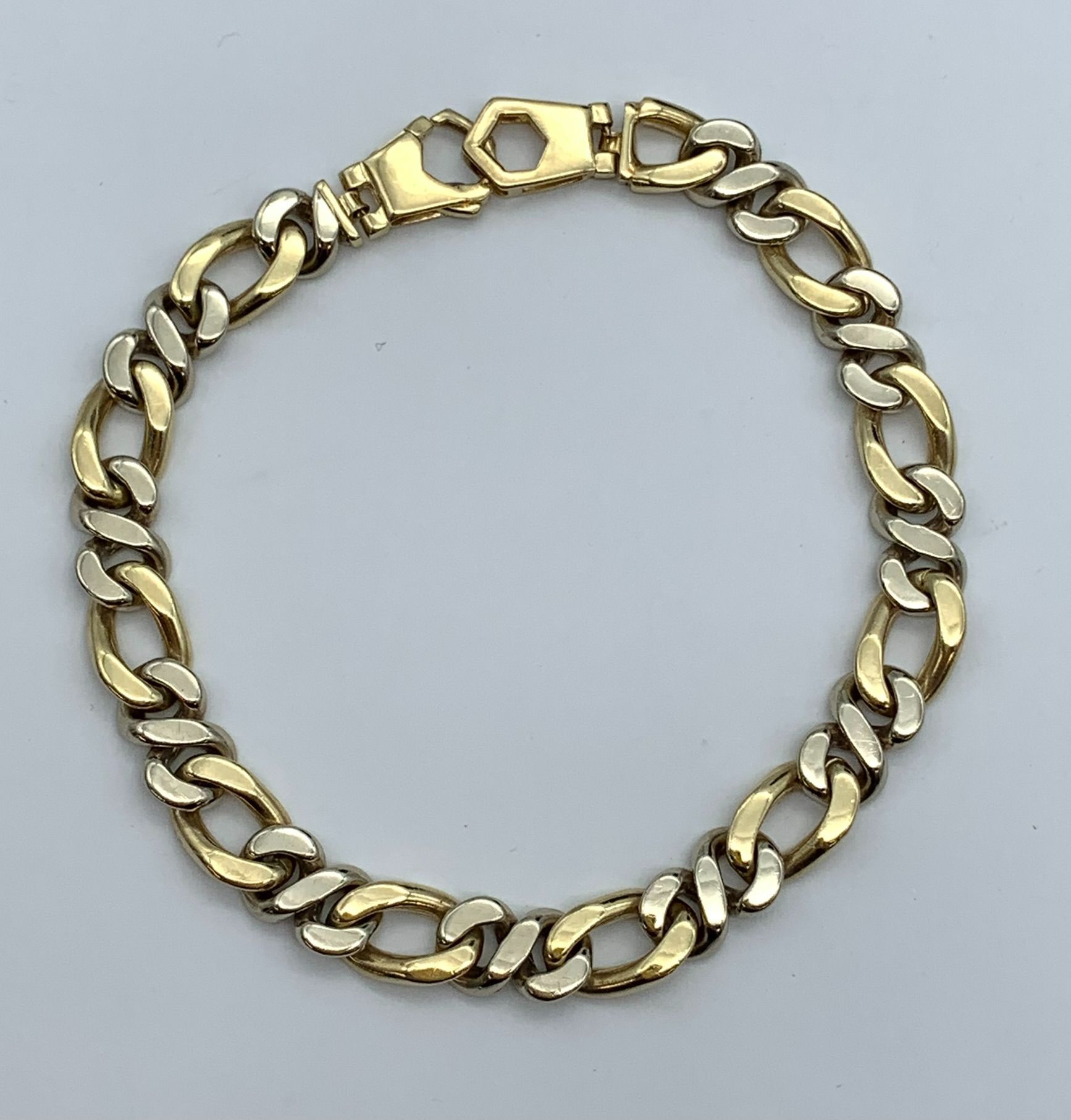 9" 8MM Mens gold bracelet #29951