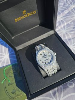 Luxury AP Automatic Watch – Fully Iced Out
