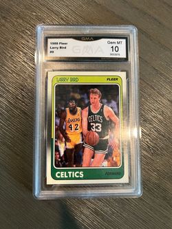 1988 Fleer Larry Bird #9 GMA Gem MT 10