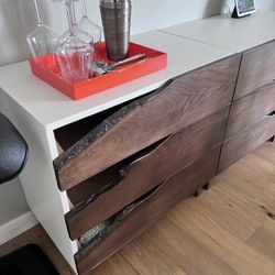Three Drawer Dresser With Natural Edge Drawers (2)