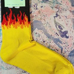 Off-white flame socks