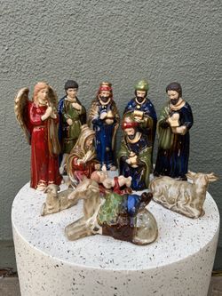 Ceramic Nativity Figurine Set