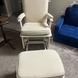 Rocking Chair And Foot Rest With Detachable Cushions 
