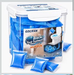 RV Black Tank Treatment 39Packs, Breaks Down Waste Fast For Toilets