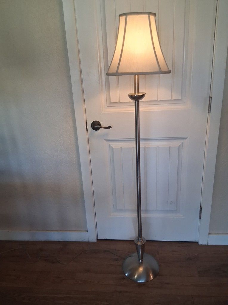Floor Lamp, Silver Base
