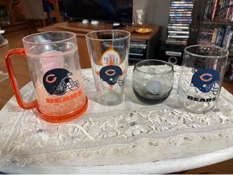 Vintage Chicago Bears Drinkware Set of 4