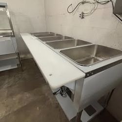 Serv-Ware EST5-2 5 Well Electric Steam Table Commercial Hot Food Serving Counter