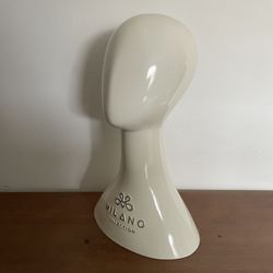 Milano Collection 17" Professional Wig/Hat Mannequin Head - White Gloss