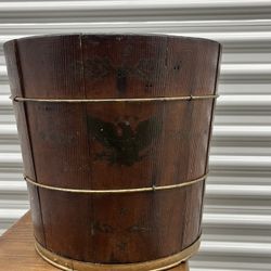 Antique Primitive Wood Barrel