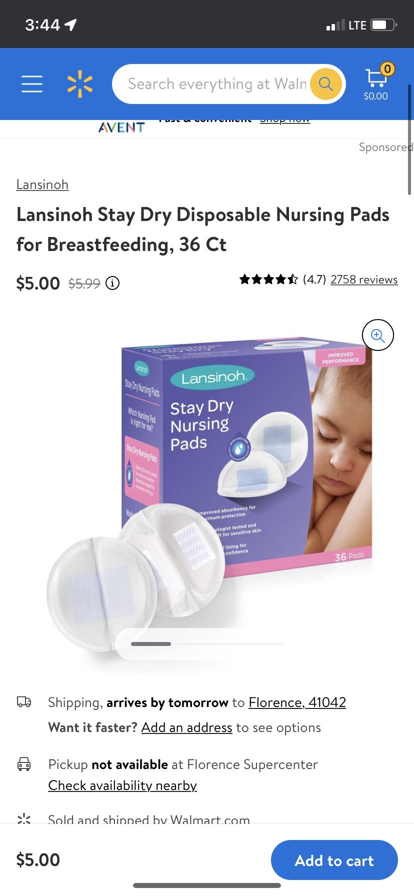 Nursing Pads 36 Ct 