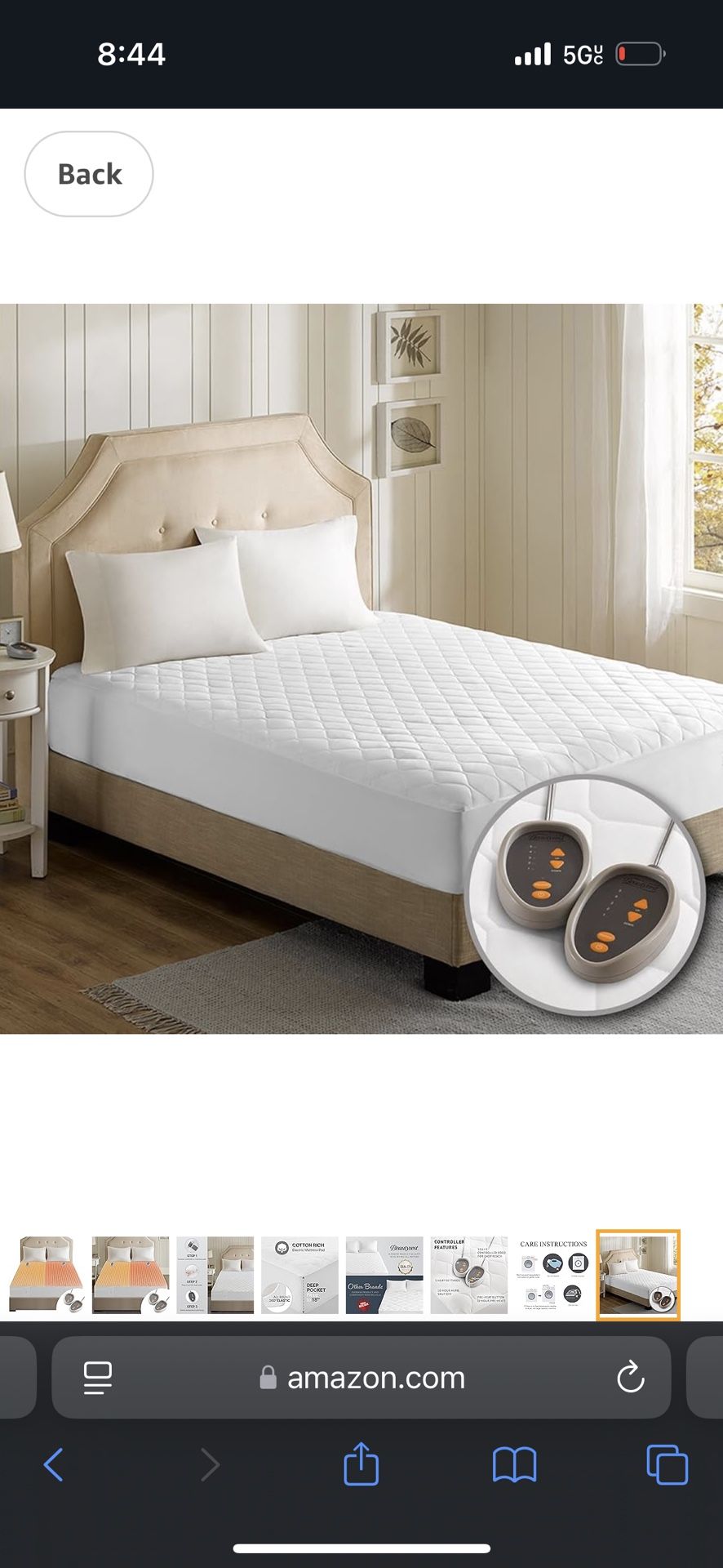 Beautyrest Cotton Blend Heated Mattress Pad - Home & Office Supplies On