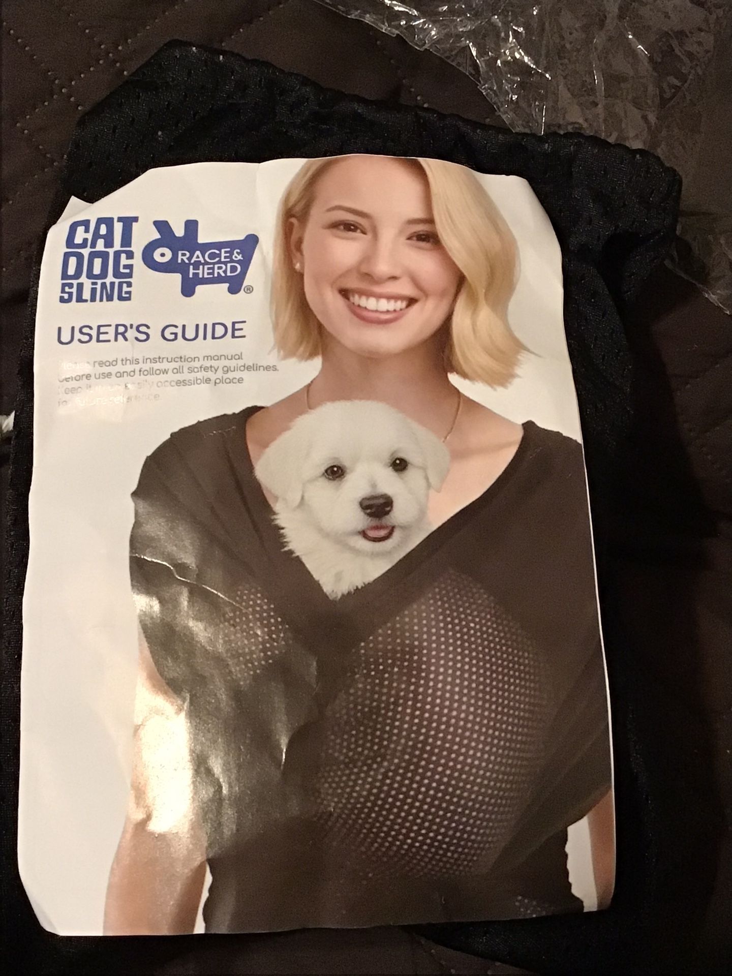 New Black Mesh Dog Or Cat Sling