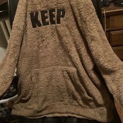 Soft fuzzy light brown teddy Hoodie