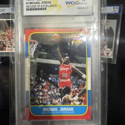 1996-97 FLEER #4 MICHAEL JORDAN ULTRA DECADE OF EXCELLENCE WCG 10 GEM-MT