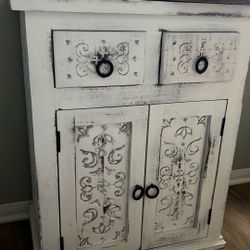 Set Of 2 Wood Distressed Night Stands Or End Tables
