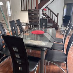 dining table & 8 chairs