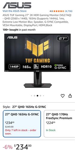 Asus TUF gaming monitor