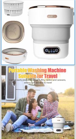 Portable Washing Machine, 15L Foldable Mini Washer, Portable Washer Machine With Spin Dry, Small Travel Washing Machine For Dorms, Apartment, RV And T