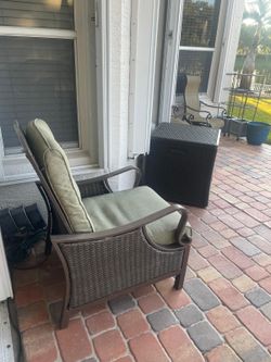 Outdoor recliner and outdoor storage box