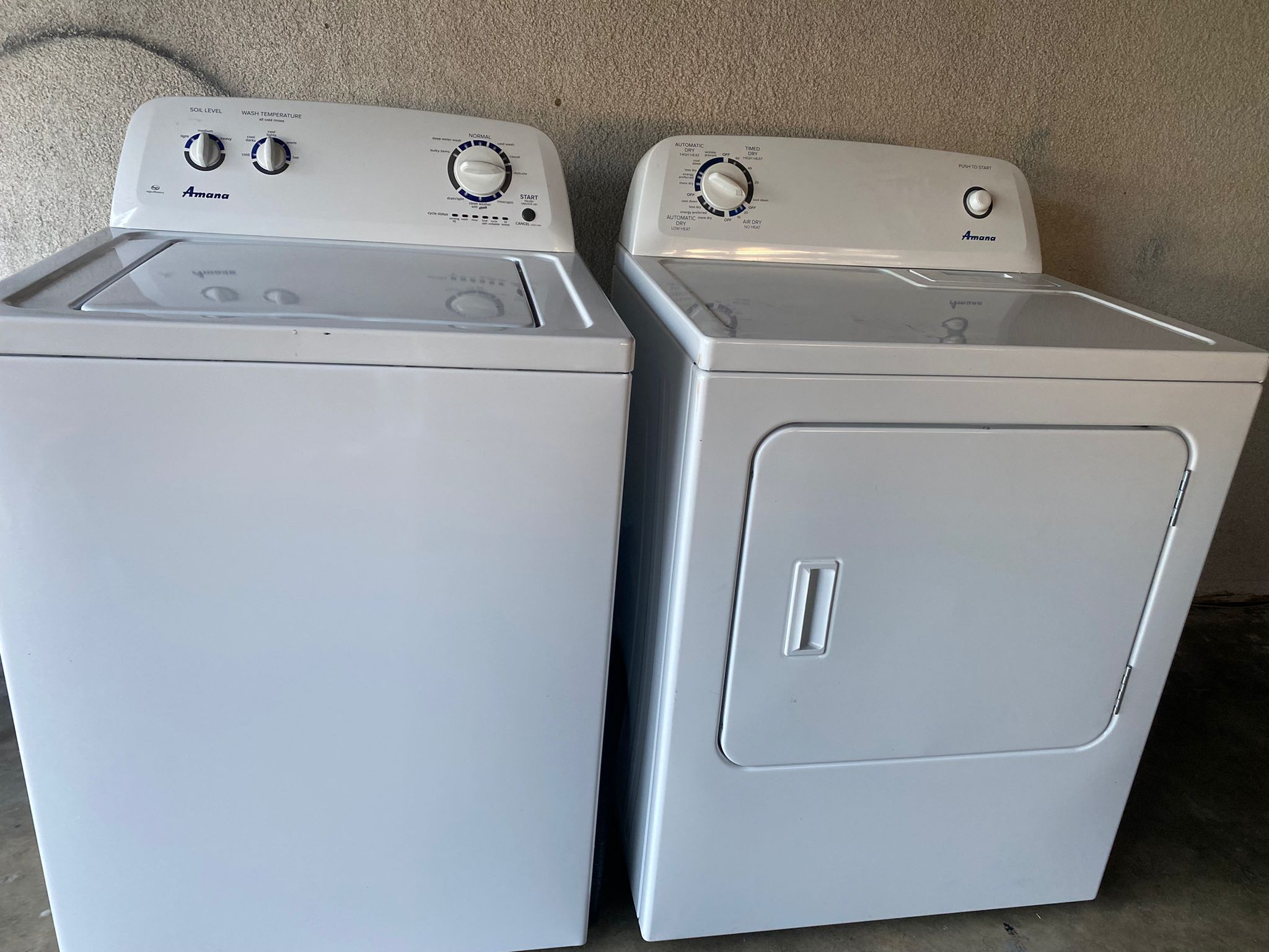 amana washer and dryer 