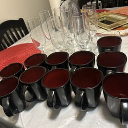 Coffee Cup And Wineglasses 