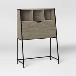 Loring Wood Secretary Desk with Hutch and Charging Station - Threshold™m
