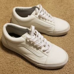 White Old Skool Vans Women's Size 6.5