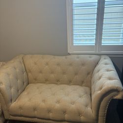 Beautiful Love Seat and Ottoman