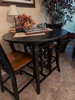 Country French Bar Height Table and 2 Chairs -Solid High End Quality, One of a Kind!