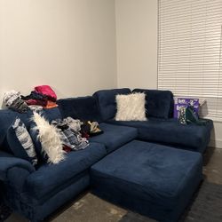 Navy Blue Sectional Couch 