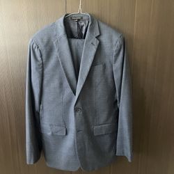 Blue Suit Jacket And Pants 