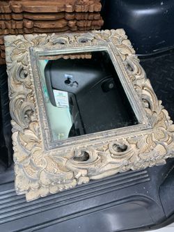 Hand carved indonesian mirror